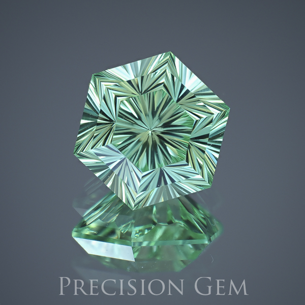 Concave cut sapphire